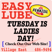 EASY LUBE WHERE LADIES SAVE EVERY TUESDAY!