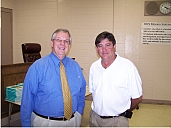 Haleyville Board of Education Superintenedent Clint Baggett and Glenn T Slater, Assistant Program Manager -Volkert & Associates Representative