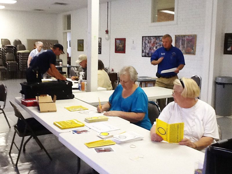 Yellow Dot enrollment at the Haleyville Seniors Center Wednesday
